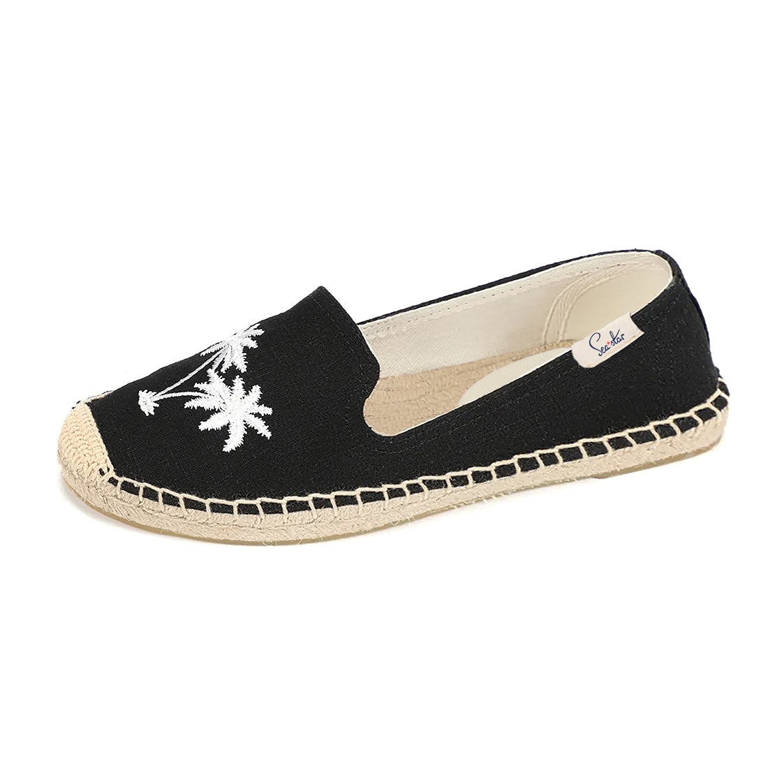 Sea Star Black Canvas Slip-On Espadrille Loafers Sea Star | Shoes | Sea Star Womens Slip On Neoprene  main image 3