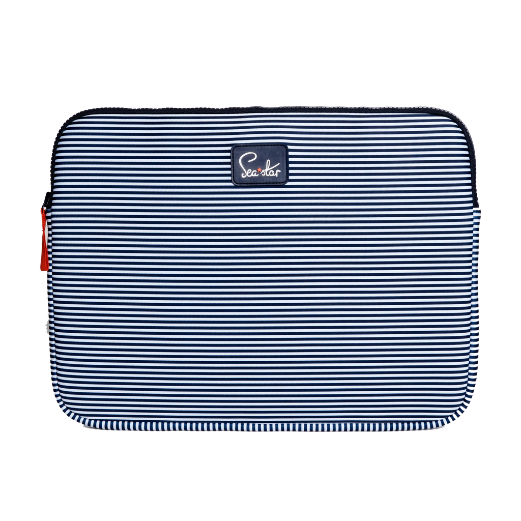 NAVY/WHITE MICROSTRIPE - COMMUTER SLEEVE Sea Star Beachwear