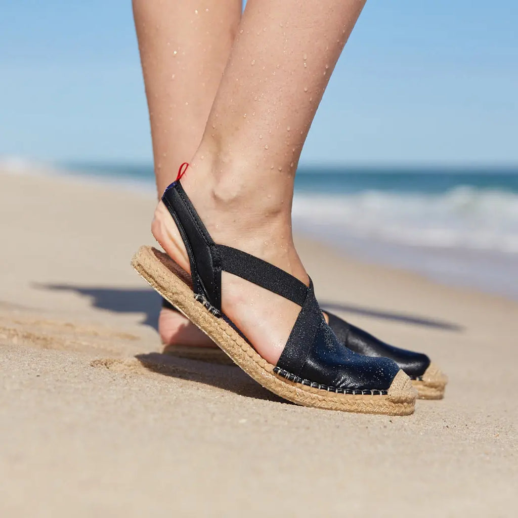 BLACK - WOMENS SEAFARER SLINGBACK Sea Star Beachwear