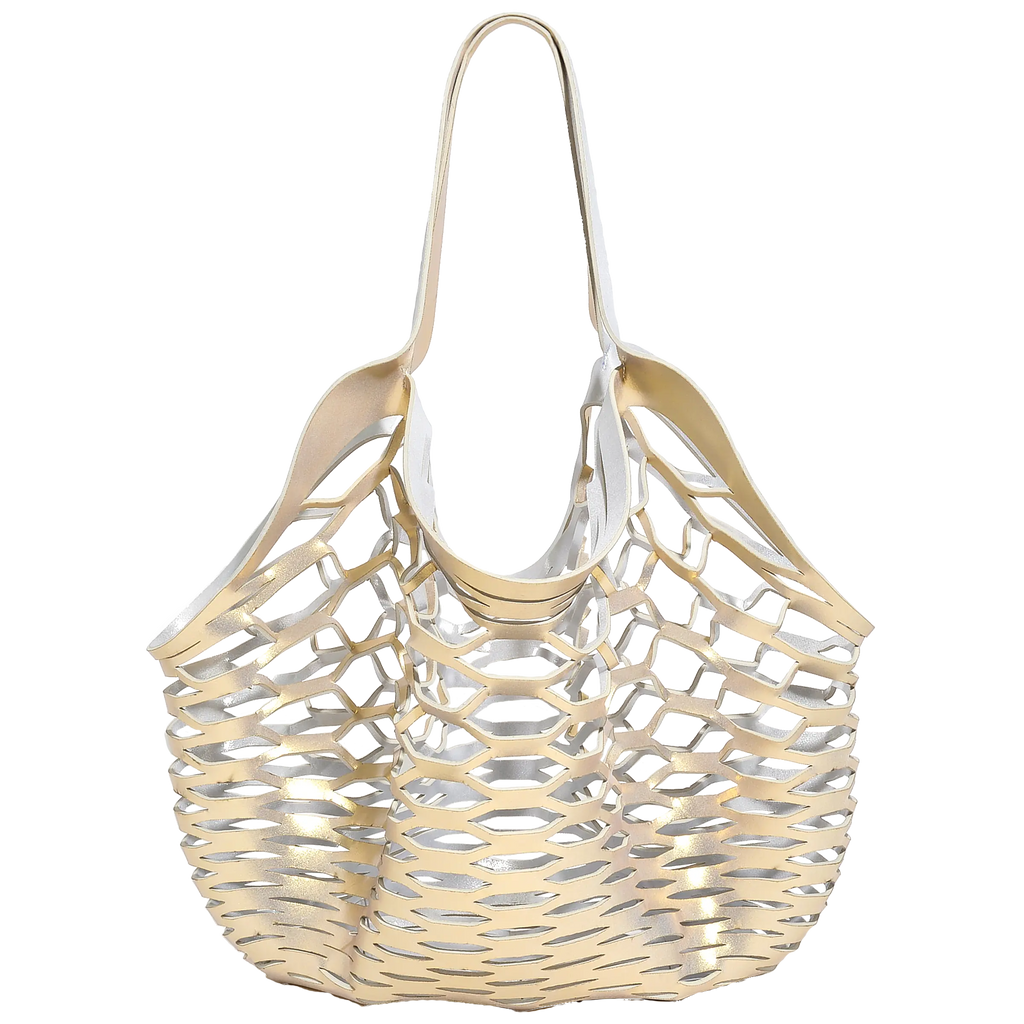 WHITE GOLD/PLATINUM - FISHERMANS TOTE Sea Star Beachwear